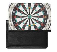 Housse de passeport en cuir pour passeport d'Halloween, motif chats et citrouilles noires, essentiels de voyage pour homme et femme, Cible de fléchettes., Taille unique