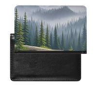 Housse de passeport en cuir pour passeport en pain d'épices - Petit étui de voyage pour la maison, les essentiels de voyage pour homme et femme, Pin Wushan, Taille unique