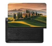 Housse de passeport en cuir pour passeport Italie Toscane Housse de protection pour documents de voyage Essentiels de voyage pour homme et femme, Italie Toscane., Taille unique
