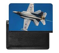 Housse de passeport en cuir pour passeport Jet Fighter - Pour documents de voyage - Essentiels de voyage pour homme et femme, Jet Fighter., Taille unique