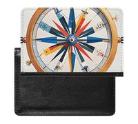 Housse de passeport en cuir pour passeport maritime Voilier Boussole Porte-documents de voyage Essentials pour homme et femme, Boussole maritime pour voilier, Taille unique
