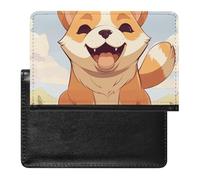 Housse de passeport en cuir pour passeport - Motif animal mignon - Pour homme et femme, Chien Shiba Inu de dessin animé, Taille unique