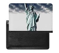 Housse de passeport en cuir pour passeport - Motif cerises mignonnes - Essentiels de voyage pour homme et femme, statue de la liberté, Taille unique