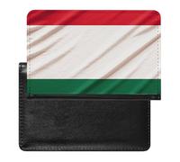 Housse de passeport en cuir pour passeport - Motif tête de mort humaine et fleurs roses - Pour homme et femme, Drapeau italien, Taille unique