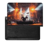 Housse de passeport en polyuréthane, unisexe, pour scène de concert de rock, 14 x 9 cm, Scène de concert rock, 5.8*3.9 IN