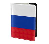 Housse de passeport imprimée drapeau russe, portefeuille de voyage fin et léger, accessoire de mode universel pour adultes