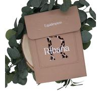 Housse de passeport personnalisable en feutre polyester robuste - Avec lettre et nom - Cadeau pour cavaliers et propriétaires de chevaux - Porte-documents sécurisé pour passeport et papiers A5