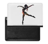 Housse de passeport, porte-passeport de voyage imprimé danseuse, support de passeport en polyuréthane, porte-passeport unisexe, un danseur, 14 x 9 cm, Une danseuse, 5.8*3.9 IN