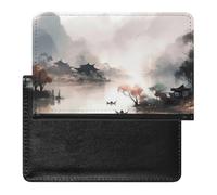 Housse de passeport romantique avec vue sur la rivière - Protection RFID - Porte-carte d'identité - Portefeuille de voyage sécurisé pour tickets de passeport, cartes de crédit, style, taille unique,