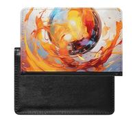 Housse de passeport, sphères aux couleurs vives imprimées porte-passeport de voyage, porte-passeport en polyuréthane, support de passeport unisexe, sphères aux couleurs vives, 14,8 x 9,9 cm, Sphères