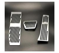 Housse de pédale de voiture sans perçage pour BMW Série 1 2 3 4 pour X1 E30 E32 E34 E36 E38 E39 E46 E84 E87 E90 E91 E92 E93 Pédales de voiture (taille : argent 4 pièces) (argent 3 pièces)