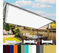 Housse de pergola imperméable 0,5 x 1 m - Protection UV et coupe-vent - En polyester - Pour fêtes de piscine et terrasses - Blanc
