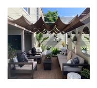 Housse de pergola rétractable en forme de U pour pergola - Voile d'ombrage réglable pour pergola - 1,5 x 12 m (l x L x L)