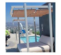 Housse de pergola rétractable - Ombre ondulée Sa pour terrasse extérieure et piscine - Solutions de pare-soleil personnalisées pour une protection UV maximale
