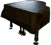 Housse De Piano à Queue Noire Housse De Piano à Queue en Cuir Housse De Piano Insonorisée Résistante à L’humidité Et à La Poussière Housse De Protection pour Pia, 160cm/63in