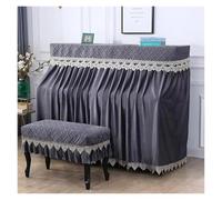 Housse de piano décorative, ensemble deux pièces, housse minimaliste, résistante à la poussière et au soleil, couleur unie(Color 02,153x33x120cm 58x38cm)