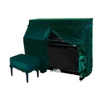 Housse de Piano Droit intégrale en Velours doré, Housse de Tabouret, Housse de Protection Universelle en Velours épais, Couleur Unie, Housse décorative Anti-poussière, modèle B, 130 132, Tab