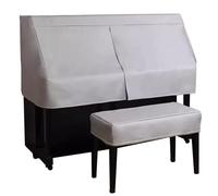 Housse de Piano Droite en Cuir Housse de Piano Demi-Couverture Housse de Protection pour Piano avec Housse de Tabouret - Rideau Ouvert en Poils de Chat Antiadhésif au Milieu(B(1),155 * 40 * 125cm)
