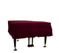Housse de piano en velours à queue Micro Clavier noir anti-poussière pour clavier électronique(Red,230-240)