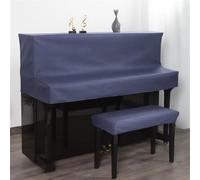 Housse de piano luxueuse et simple, demi-couverture en tissu scientifique technologique sans lavage pour Piano Vertical(Blue,35x55cm)