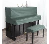Housse de piano luxueuse et simple, demi-couverture en tissu scientifique technologique sans lavage pour Piano Vertical(Olive green,35x55cm)