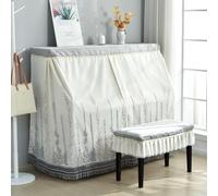 Housse de piano, protection élégante en satin jacquard ajustée, résistante aux rayures et à la poussière, facile à nettoyer et légère-Color 1||Plan 151 * 33 * 125cm