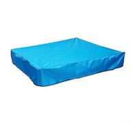 Housse de piscine pour piscine gonflable carrée et encadrée, protection contre la poussière en polyéthylène épais avec cordons élastiques, housse de meubles d'extérieur résistante au vent, bleu, 262 x