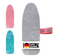 Housse de planche à repasser 140x50 pour centrale vapeur |100% coton et 5 mm d'épaisseur de feutre | Housse de table à repasser pour un repassage rapide et facile | Couleur turquoise (XL, gris)