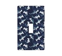 Housse de plaque murale en polycarbonate thermoplastique avec motif requin marteau, taille standard 11,4 x 7 cm