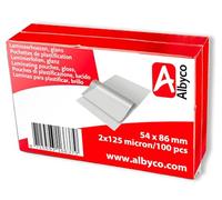 Housse de plastification, Feuille de plastification, brillant 54x86. Épaisseur 2x125 (250) Micron (100 pièces)