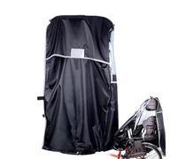Housse de pluie imperméable pour vélo - Protection de toit de siège arrière en PVC, protection anti-poussière coupe-vent avec fenêtre de visualisation transparente, barrière