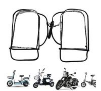 Housse de pluie pour guidon - PVC 29 x 22 x 6,8 cm | protection vélo électrique | gants imperméables | couvre-guidon transparent coupe-vent pour la sécurité du transport anti-pluie