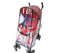 Housse de Pluie pour Poussette Bébé de Taille Universelle - Housse de Protection Anti-Poussière pour Poussette Parapluie Etanche pour Poussettes - Voir à Travers Transparent Protège Contre le Vent
