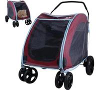Housse de pluie pour poussette de chien, taille, fermeture à glissière, imperméable, PVC Transparent, fournitures pour animaux compagnie