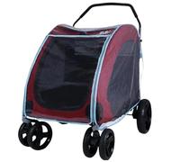 Housse de pluie pour poussette de chien, taille, fermeture à glissière, imperméable, transparente, en PVC, pour animal compagnie, fournitures pour chats