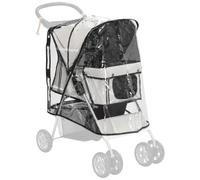 Housse De Pluie Pour Poussette Pawhut Avec Entrée Arrière, Pour Poussette Pour Chien