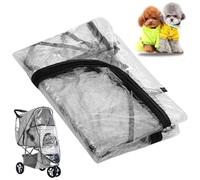 Housse de pluie pour poussette pour chien/chat, transparente, imperméable, en PU, anti-poussière, large compatible, accessoires de poussette pour landau