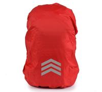 Housse de pluie pour sac à dos d'extérieur en polyester avec éléments réfléchissants pour faire du vélo en toute sécurité dans l'obscurité ou la tombée de la nuit (M, rouge)