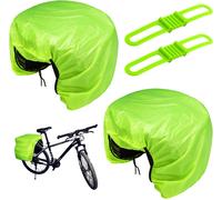 Housse De Pluie pour Vélo 2 Pièces,Sangles 2 Pièces,Housse De Protection pour Vélo,Housse De Pluie pour Selle De Vélo,Adaptée Aux Jours De Pluie,Au Camping,À La Randonnée