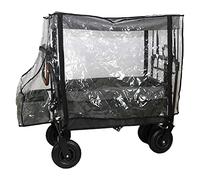 Housse de pluie transparente pour chariots à poussettes avec auvent - Protection imperméable pliable idéale pour le camping, le jardin, les poussettes - Protection contre les intempéries pour chariots