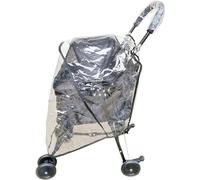Housse de pluie transparente pour poussette, housse de pluie pour chien, avec entrée latérale arrière et trous de ventilation, pour chariot d'animal domestique
