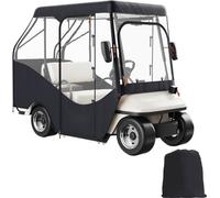 Housse de pluie transparente pour voiturette de golf - Housse pour voiturette de golf pour 4 personnes - 152 x 110 cm - Polyester 420D imperméable - Portable et mobile - Housse de rangement pour voitu