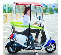 Housse de pluie universelle entièrement fermée pour vélo électrique, rideau transparent avec pare-soleil et rétroviseur, housse de pluie pour scooter de mobilité pour protection extérieure
