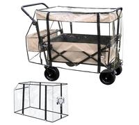 Housse de Pluie Universelle pour Chariot de Camping Transparente Pliable, Protection Contre la Pluie pour Chariot de Camping