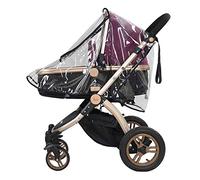 Housse de Pluie Universelle pour Poussette, PVC Transparent, avec Fenêtre à Glissière, Protection Imperméable