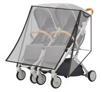 Housse de pluie universelle pour poussettes doubles côte à côte - Housse de voyage pour jumeaux - Protection bébé contre les