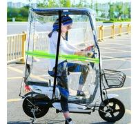 Housse de pluie universelle pour scooter de mobilité réduite, pare-soleil électrique durable avec bandes réfléchissantes et poche pour une protection contre les intempéries (noir, rétroviseur)