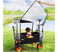 Housse de Pluie, Wagon Pliant extérieur Pliable, Chariot de courses Pliable léger Portable, Poussée à la Main, Accessoires de Chariot de Camping imperméables à la Neige et au Vent