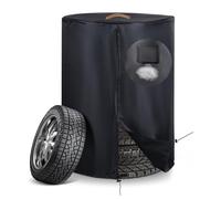 Housse de pneu améliorée 420D étanche avec bandes imperméables, fermeture éclair et bandes réfléchissantes, housse de protection de pneu pour arbre de jante, sac universel noir