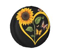 Housse De Pneu Blessed to Be Called Nana Sunflower Housse De Roue De Secours Voiture Couverture De Pneu Étanche Protection pour Camping-Car Remorque Véhicule 17 inch